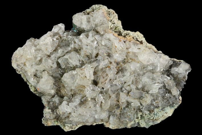 Calcite Encrusted Fibrous Aurichalcite Crystals - Mexico #127191